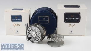Fine Hardy The Flyweight alloy fly reel and spare spool – 2.5” dia with smooth alloy foot stamped