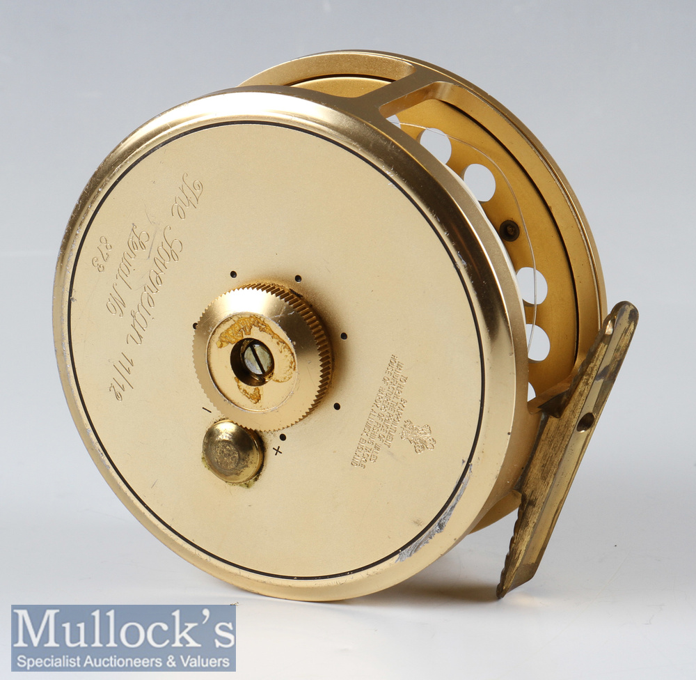 Hardy The Gold Sovereign 11/12 Salmon Fly Reel and spare spool – ltd ed no 873, ribbed foot, twin “ - Image 3 of 3