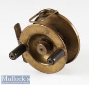 Ogden Smiths London Brass Wide Drum Sea/Pike Casting Reel – 3.75” x 1.75” with Heaton’s Floating