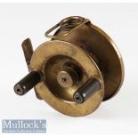 Ogden Smiths London Brass Wide Drum Sea/Pike Casting Reel – 3.75” x 1.75” with Heaton’s Floating