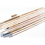 Collection of Farlow, Hardy et al split cane fly rods (3) – unusual C Farlow & Co Ltd London “The