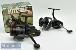 Mitchell 300a fixed spool reel LHW with full bail arm, together with a Mitchell Excellence 40