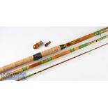 Fine Marco “Thames” Spanish reed coarse rod fully refurbished – 13ft 6in whole cane but and mid-