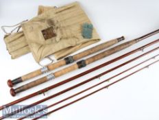 Rare Hardy Bros Makers Alnwick “The Dual Purpose No.1” greenheart fly rod ser. no G8250 (unlisted) 6
