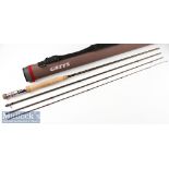 Fine as new Greys Alnwick XF2 Streamflex Red Plus carbon travel fly rod – 9ft 6in 4pc line 4# - with