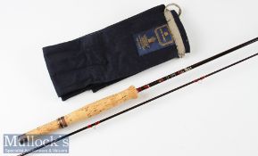Fine Hardy’s Made in England “The Hardy Graphite De-Luxe” brook fly rod – 7ft 6in 2pc line 4/5# -