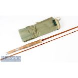 Fine Hardy Bros Alnwick “The J J H Triumph” Palakona trout fly rod ser. no H68904– 8ft 8in 2pc