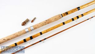 Fine Milwards “Featherlite” Spanish Reed/Split Cane rod fully refurbished – 13ft 3pc with whole cane