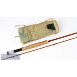 Fine Hardy Bros Alnwick “The Perfection” Palakona trout fly rod ser. no H67565 – 8ft 6in 2pc line 5#