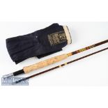 Fine Hardy Bros Made in England “Fibalite Perfection” fly Rod – 8ft 6in 2pc line 6# - with very