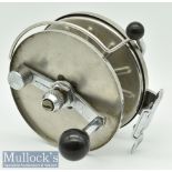 Allcocks Commodore Big Game Stainless Sea Reel: 6” dia with counter balanced handle with central