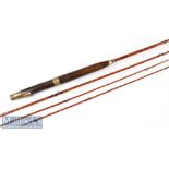 Early Hardy Bros Alnwick “Palakona” fly rod with full length leather handle ser. no. 12912 pre