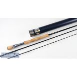 Fine Thomas and Thomas VE908S3 carbon trout fly rod – 9ft 3pc line 8# - with 2x lined butt and