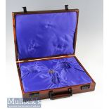 Hardwood Presentation Reel Case measures 18”x14”x3 ½” for a set of Hardy Pall Mall Centenary reels