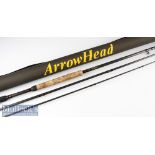 Good Michael Evans “Arrowhead Speycaster” carbon salmon fly rod – 15ft 3pc line 9/11# - with 2x