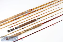 Assortment of Match, Spinning and Fly rods – Decorative Whole cane Combination Float rod 11ft 6in