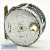 Scarce Hardy Bros Makers Alnwick The Houghton Perfect Alloy wide drum fly reel c1890s – 2 5/8” dia –