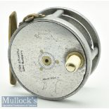 Scarce Hardy Bros Makers Alnwick The Houghton Perfect Alloy wide drum fly reel c1890s – 2 5/8” dia –