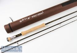 Fine as new Orvis “Western3 107-3 Tip Flex” Carbon fibre fly Rod – 10ft 3pc -line 7# with Fuji style