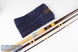 An unused Hardy’s Made in England “Matchmaker” Fibalite float rod – 14ft 3pc with red agate lined