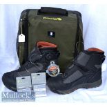 Good set of Simms Waders, Boots and Wychwood Boot carrier – pair of size 10 Simms Vibram boots