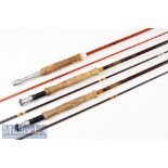 2x Hardy Fibalite Trout Fly Rods and unused True Temper Montague brook fly rod (3) – 2x matching