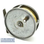 Hardy Bros Alnwick Hydra 4 3/8” salmon fly reel with lacquered ribbed brass foot signs of surface