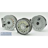 Collection of Hardy and Farlow fly reels (3) – 2x Hardy Bros England The Viscount 150 Mark II