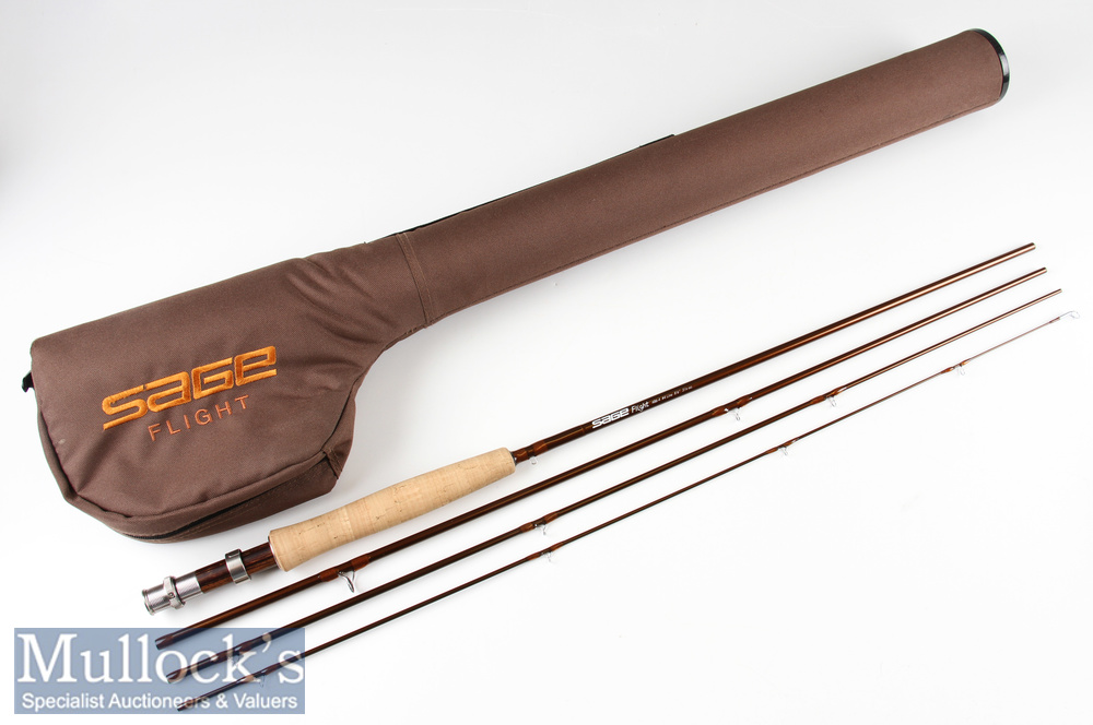 Fine Sage Flight 484 Carbon Travel Fly Rod - 8ft 6in 4pc line 4# - wt 3 1/8oz – fuji style butt