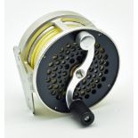 Fine S E Bogdan Nashua, N H wide drum fly reel for use with WF5/7 lines - 3 1/8” x 1.75” with rear