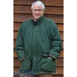 Green Schoffel Outdoor Jacket with brown canvas colour appears in a large size, water resistant