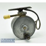 Good P D Malloch Perth “Malloch’s Patent” alloy sidecaster – 3.25” dia rear plate wind, quick