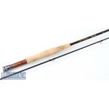 Fine and as new Browning Trout Fly Rod in Browning deluxe oval brown suede and brass rod tube – “
