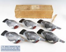 Set of Six Boxed Pigeon Decoys c1950s retailed by Thomas Bland & Sons measure 34cm in length