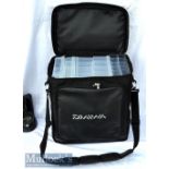 Daiwa Coarse Fishermans Large Canvas Tackle Bag – c/w 5x various plastic tackle boxes, with