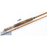 Hardy Bros Made in England “The Phantom” Hollokona trout fly rod – 2pc line 6#, clear Agate lined