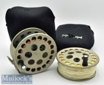 Good Lamson Litespeed large wide drum salmon fly reel ser. no LS4 and spare spool – 4.5” dia large