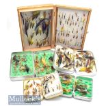 Good collection of Salmon and Trout Flies and boxes (150#) – comprising 4x alloy Perrine and