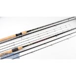 2x as new Drennan Carbon Speciman rods – fine Matchpro Quiver 10ft and 11ft Combo rod with 3 top