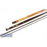 Early Turnbull Princes Street, Edinburgh greenheart trout fly rod and makers rod tip tube c1890 –