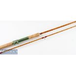 D Pearce “The Dell 10” Avon split cane rod – 10ft 2pc – amber agate lined butt and tip guides –