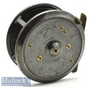 Fine Hardy Bros Makers Alnwick The Uniqua Dup Mk II alloy wide drum salmon fly reel c1920/30s – 4”