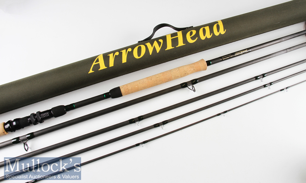 Fine Michael Evans Arrowhead “Speycaster” Carbon Salmon Fly Rod – 15ft 5pc line 9/11# - fuji style