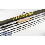 Fine Michael Evans Arrowhead “Speycaster” Carbon Salmon Fly Rod – 15ft 5pc line 9/11# - fuji style