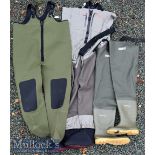 Collection of Wading Boots, 2x pairs of chest waders with neoprene feet (3) – Pair of Ocean waders