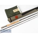 Fine as new Hardy Sirrus carbon fly rod – 9ft 3pc line 5# - with fuji style lined butt guide –