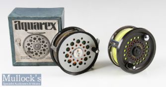 J S Sharpe Aberdeen Aquarex Mk II 4” fly reel with U line guide, alloy foot, runs smooth with