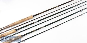 3x various Shakespeare Graphite and Carbon trout/sea-trout fly rods – Good Sigma Graphite 9ft 6in