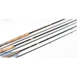 3x various Shakespeare Graphite and Carbon trout/sea-trout fly rods – Good Sigma Graphite 9ft 6in