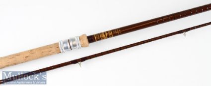 Fine and as new Bruce and Walker Hand Built “Mk. IV G Compound Taper” glass fibre rod – 11ft 2pc